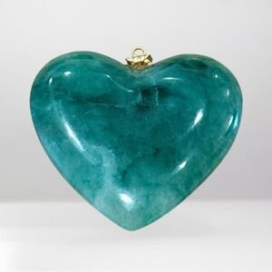 Fluorite Stone Heart Pendant
